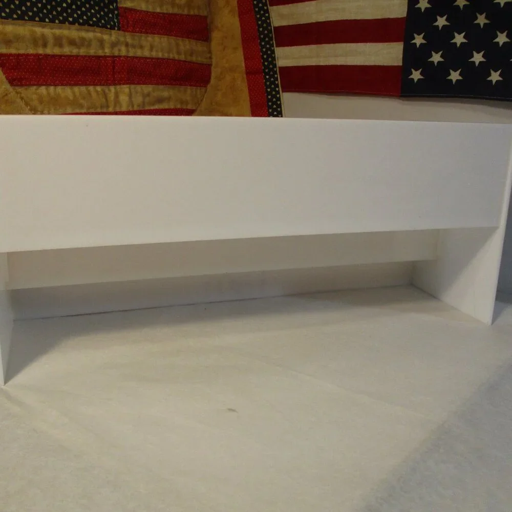 Tiered White Plastic Display Shelf Rack Stand Organizer for Home or Store